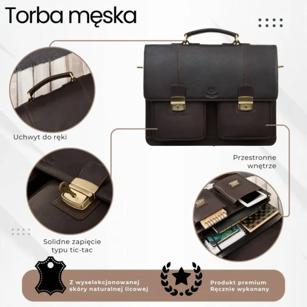 Vyriškas portfelis, oda, ruda, Paolo Peruzzi